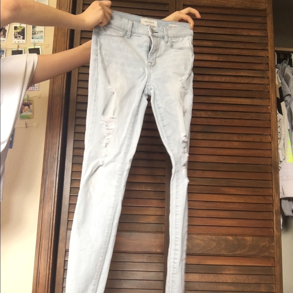Pacsun super stretch ripped skinny jeans